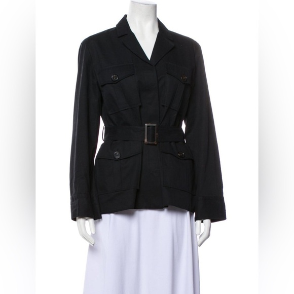 Misha Nonoo Utility Black Jacket Pockets XL - Picture 1 of 11